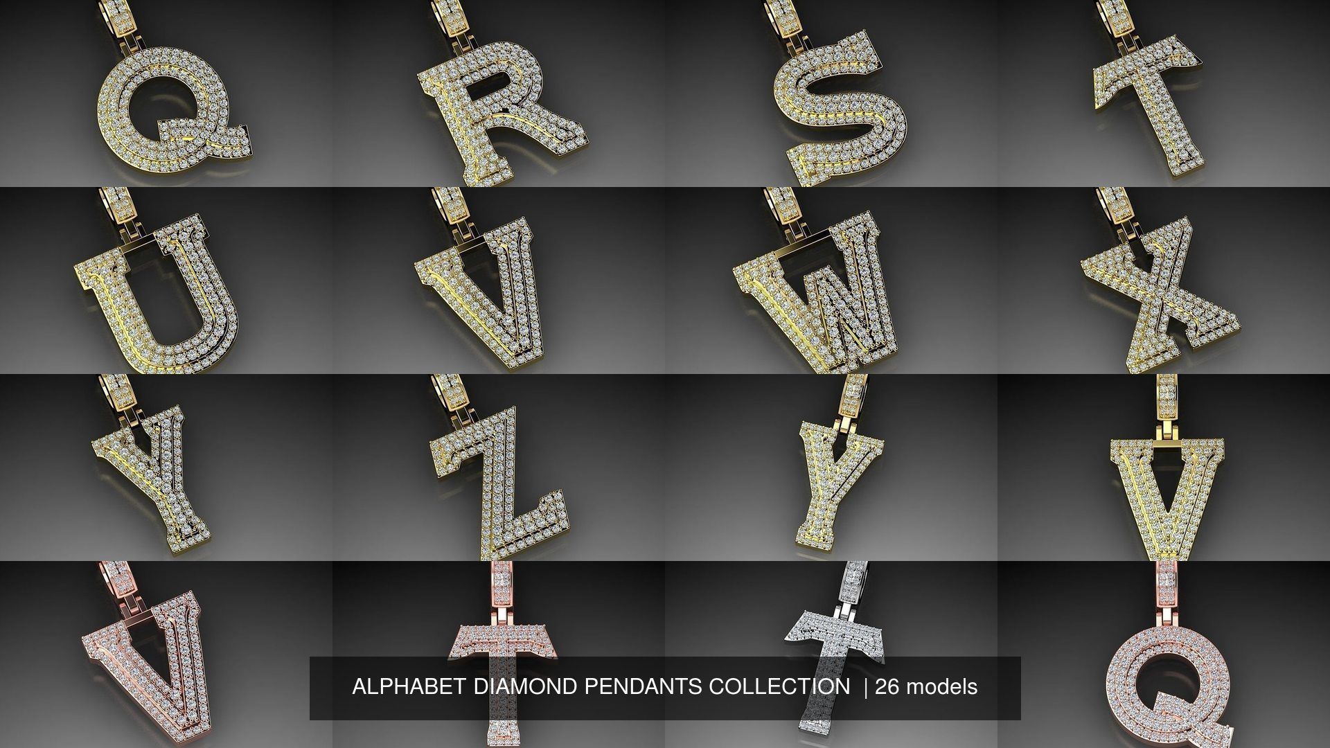 ALPHABET DIAMOND PENDANTS COLLECTION  _6
