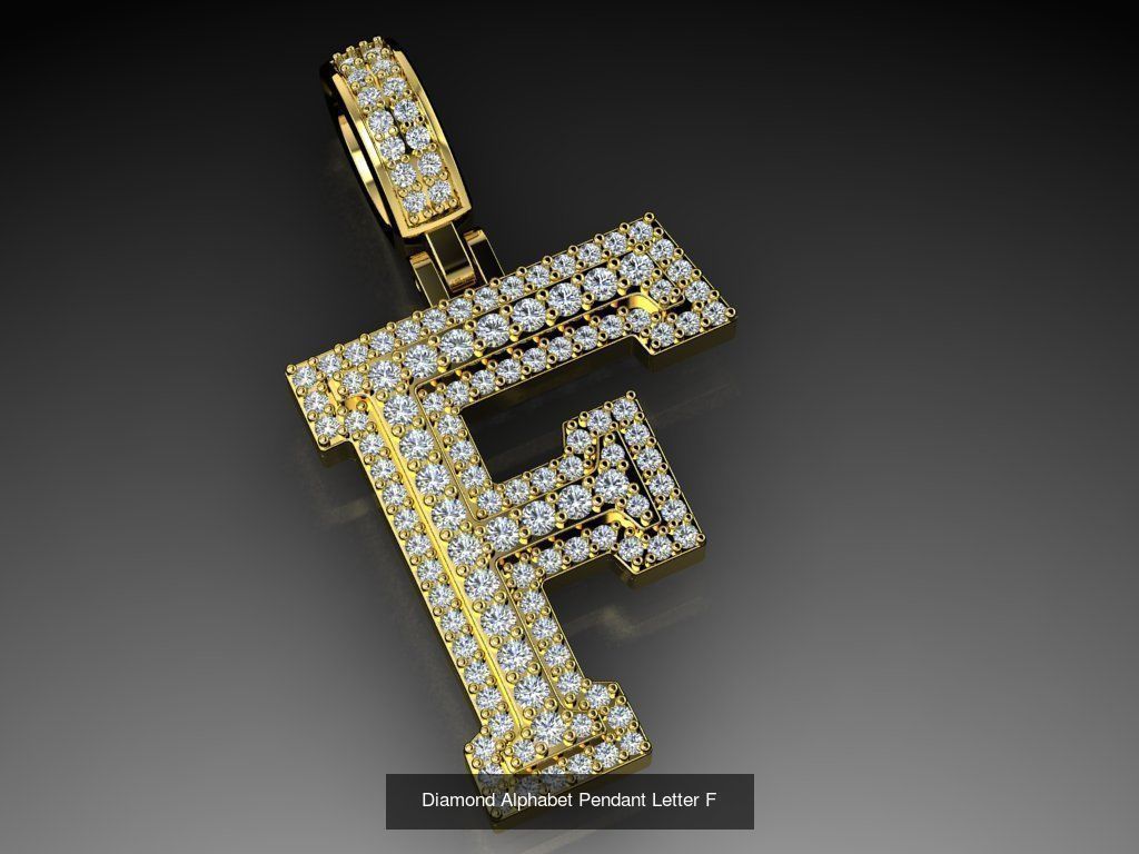 ALPHABET DIAMOND PENDANTS COLLECTION  _15