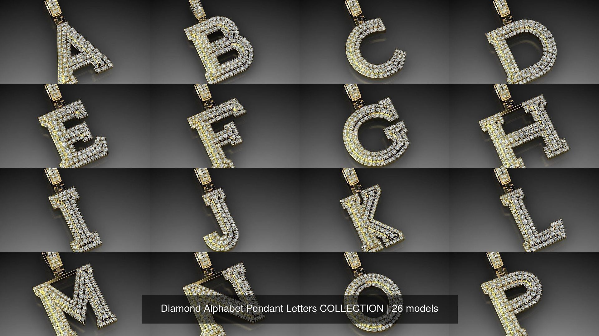 ALPHABET DIAMOND PENDANTS COLLECTION  _5
