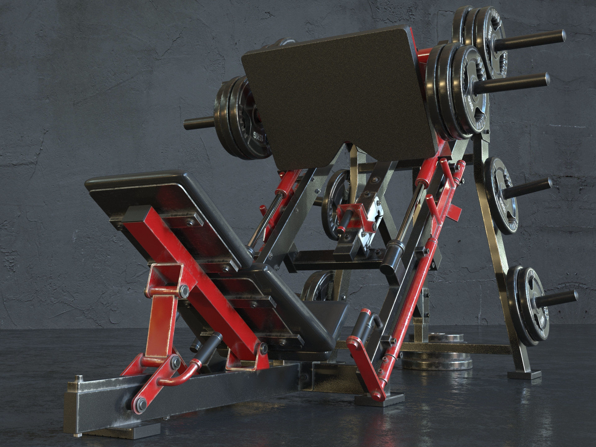Leg Press Hammer Strength 3D model_16