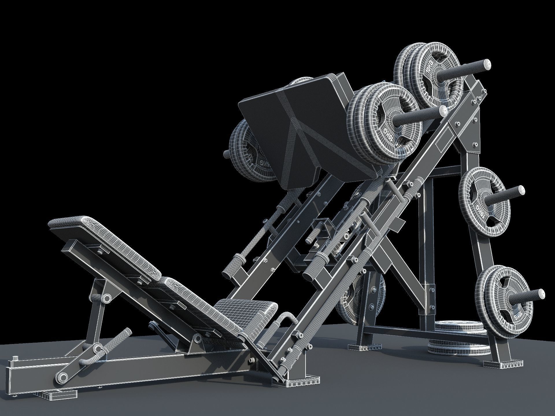 Leg Press Hammer Strength 3D model_1