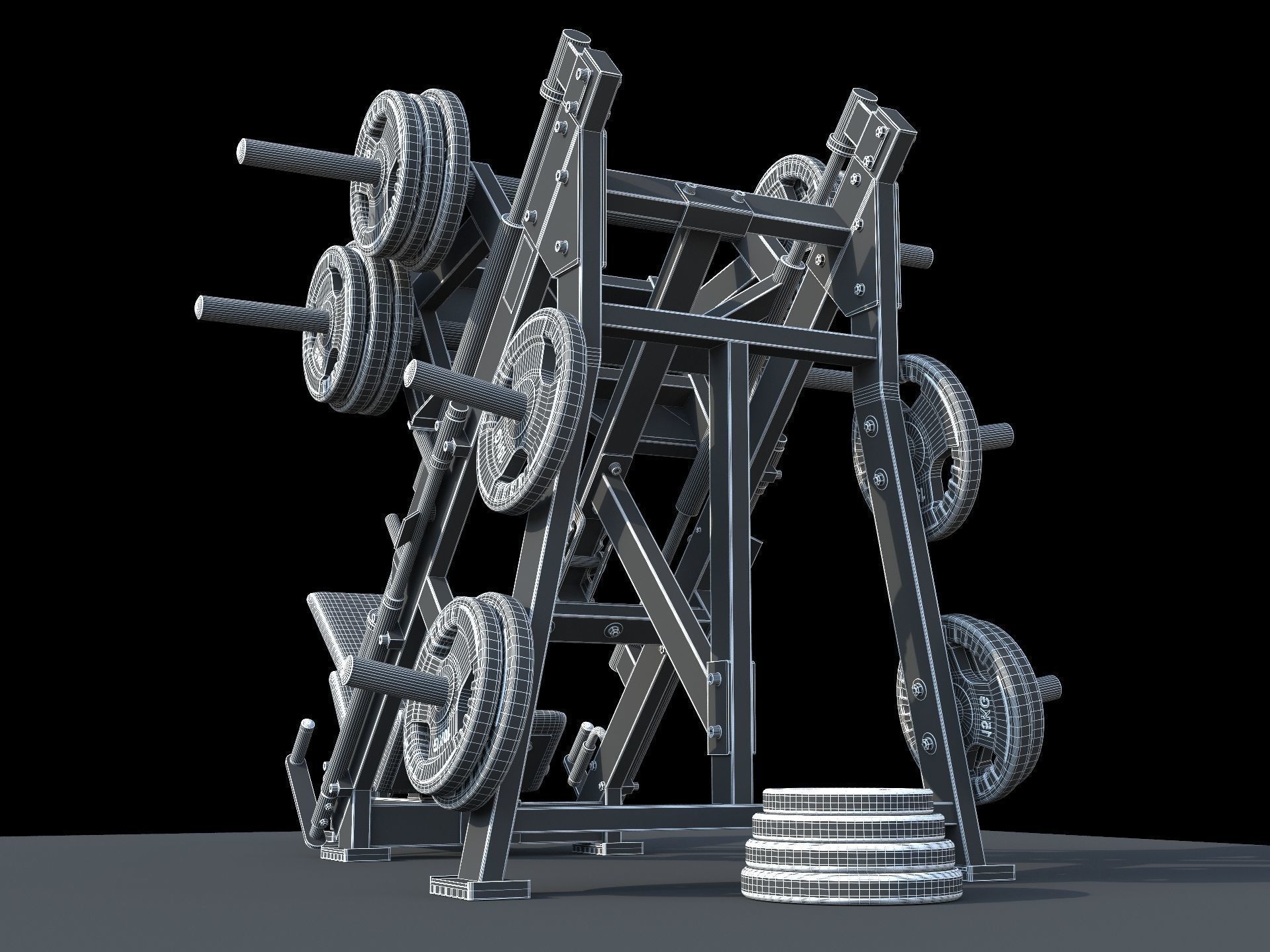 Leg Press Hammer Strength 3D model_11