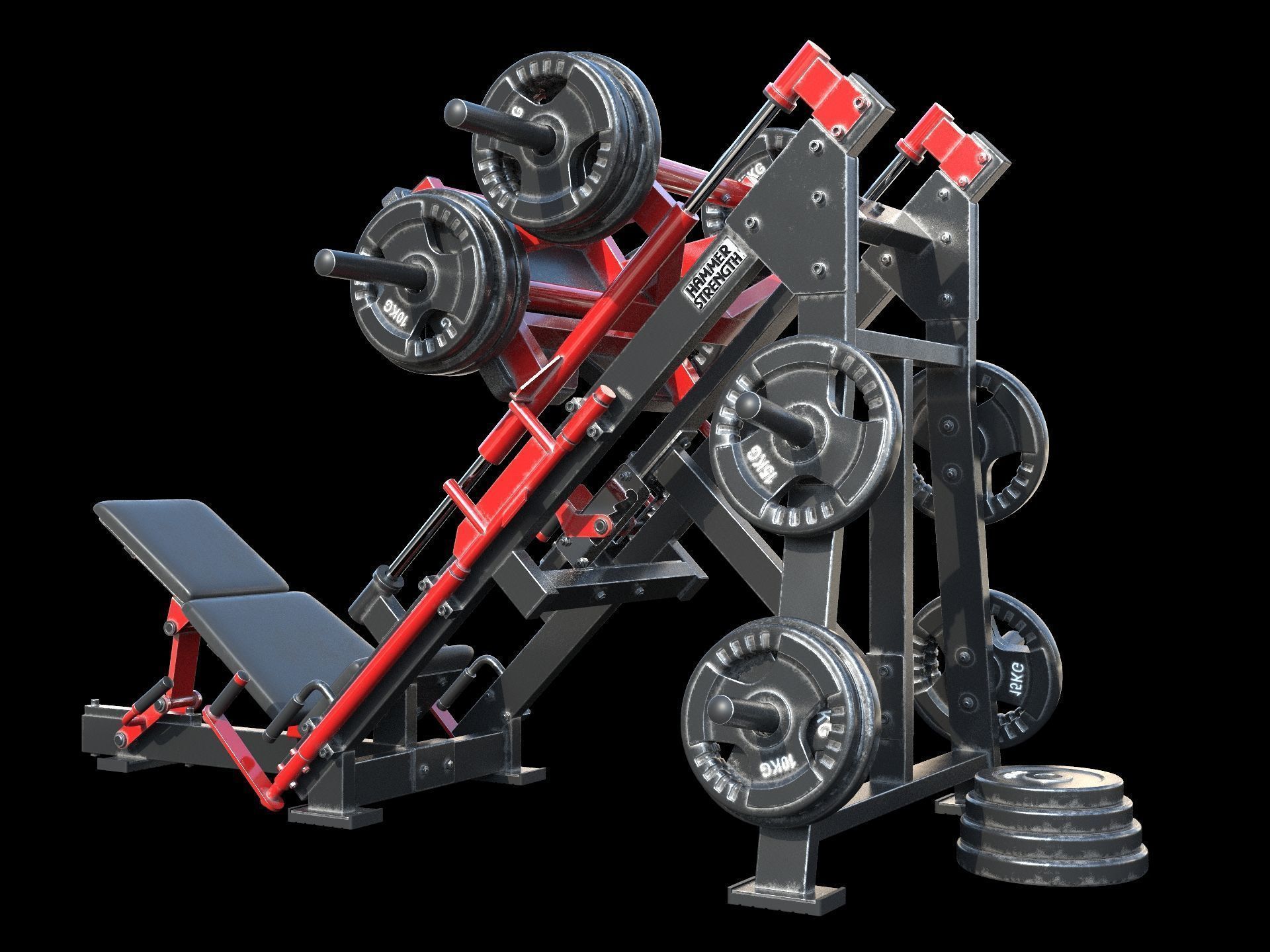 Leg Press Hammer Strength 3D model_8