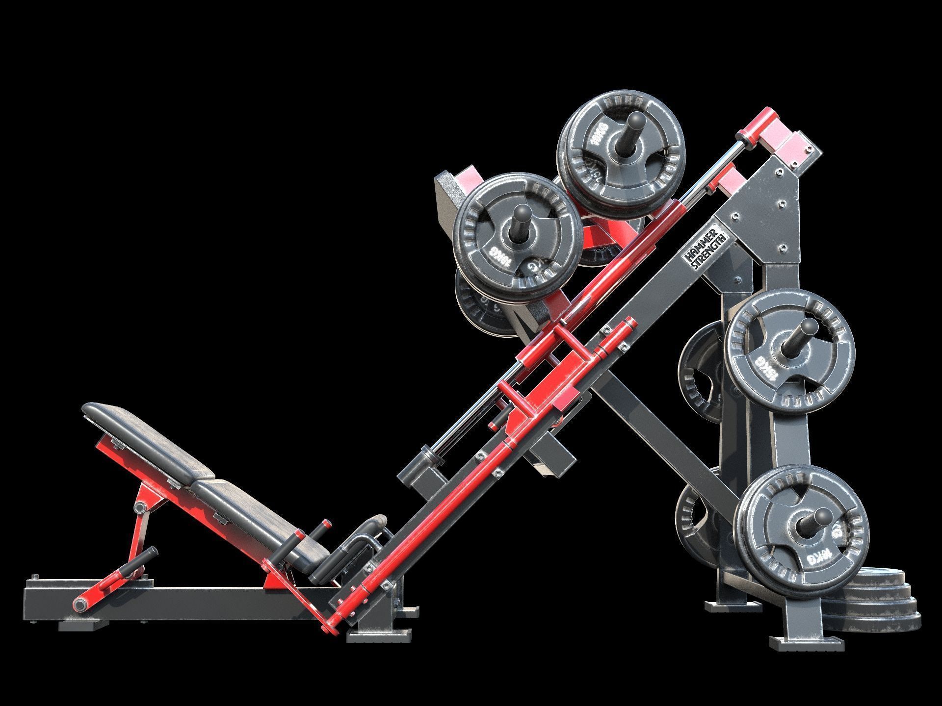 Leg Press Hammer Strength 3D model_12