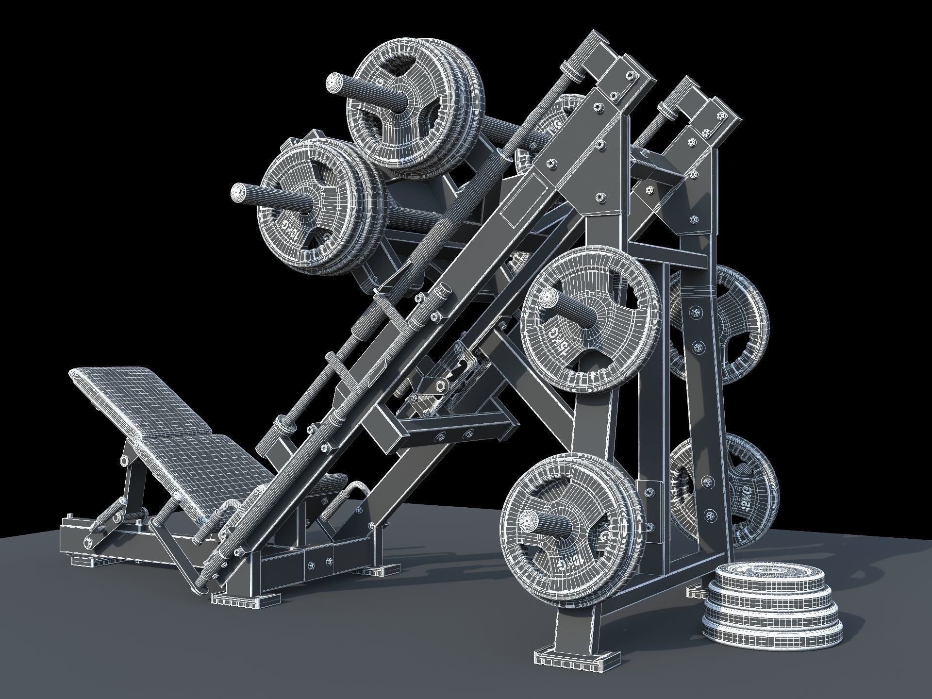 Leg Press Hammer Strength 3D model_9