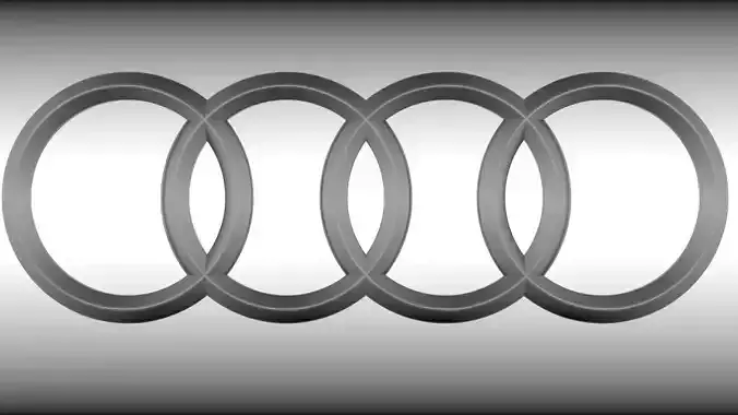 Audi logo 3D model