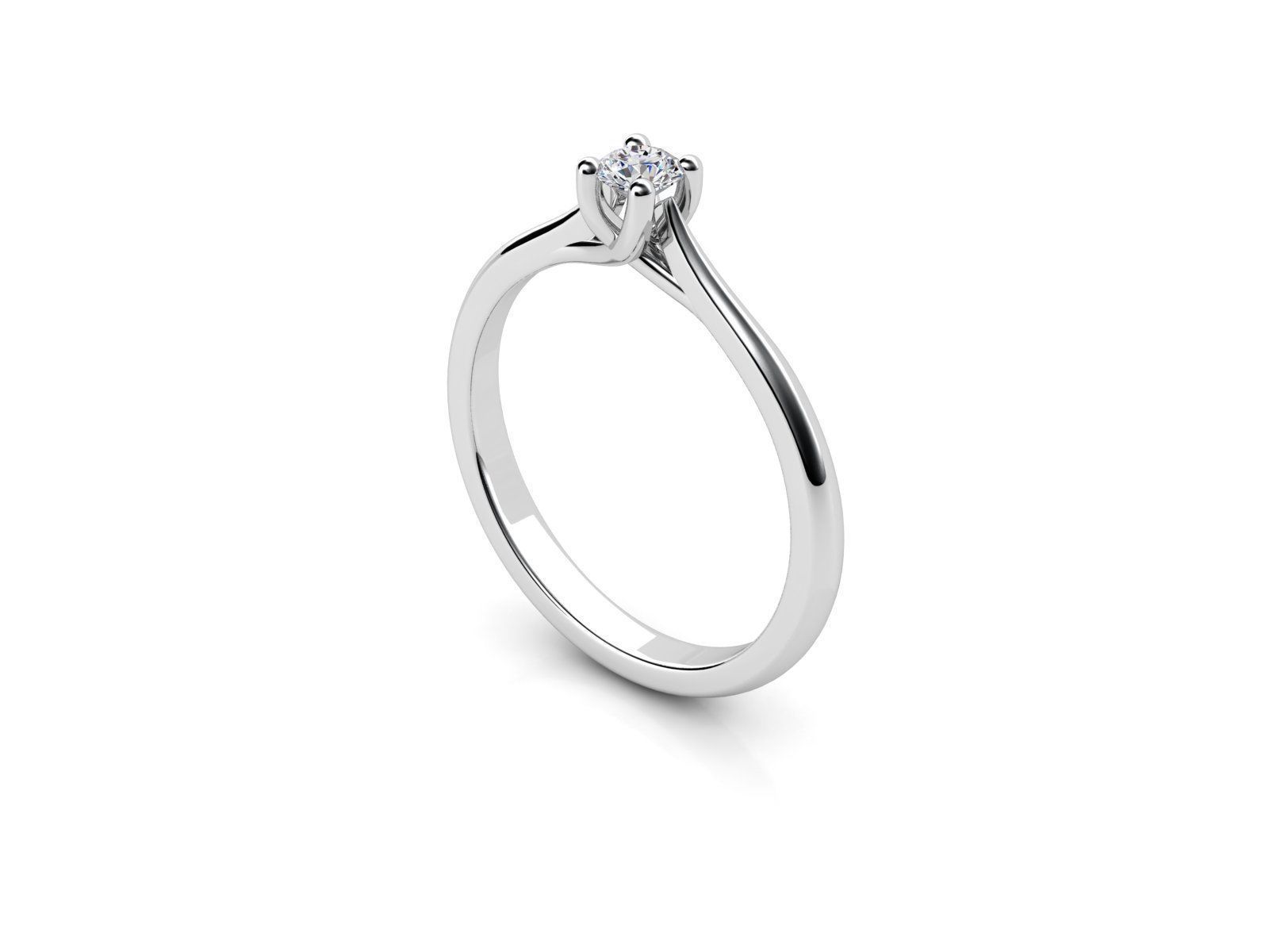 ZDR078 solitaire diamond ring gold 3D print model_2