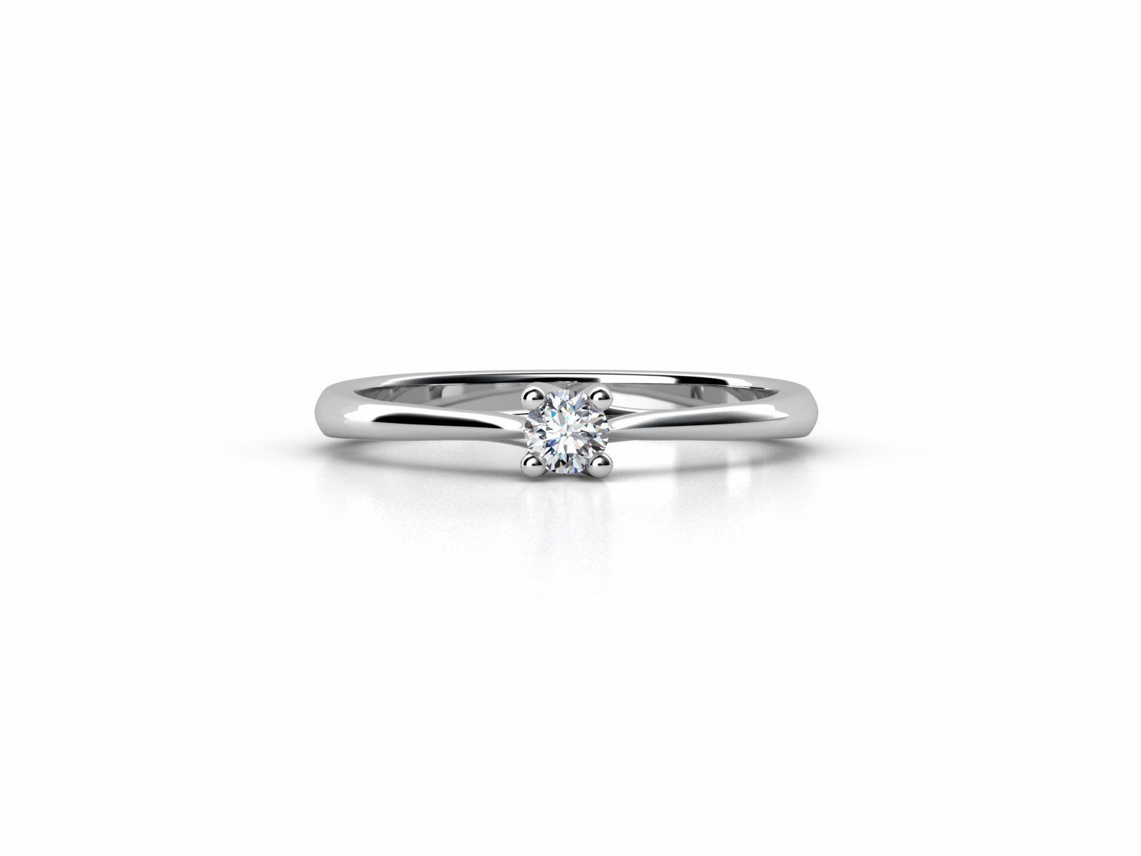 ZDR078 solitaire diamond ring gold 3D print model_3