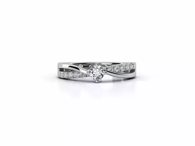ZDR084 diamond engagement ring gold