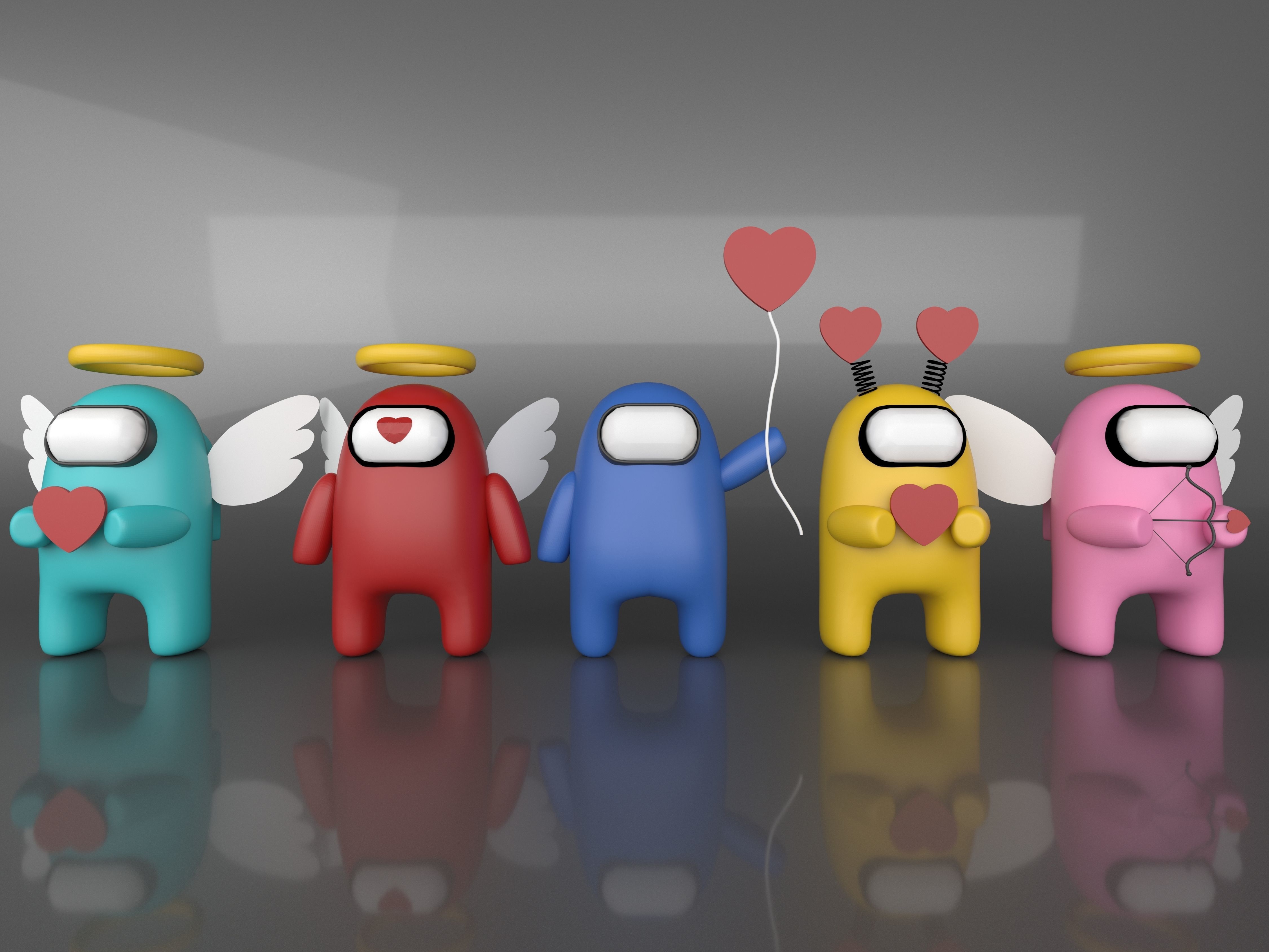 Valentines Day Among Us Collection of 10 Low-poly 3D model_6