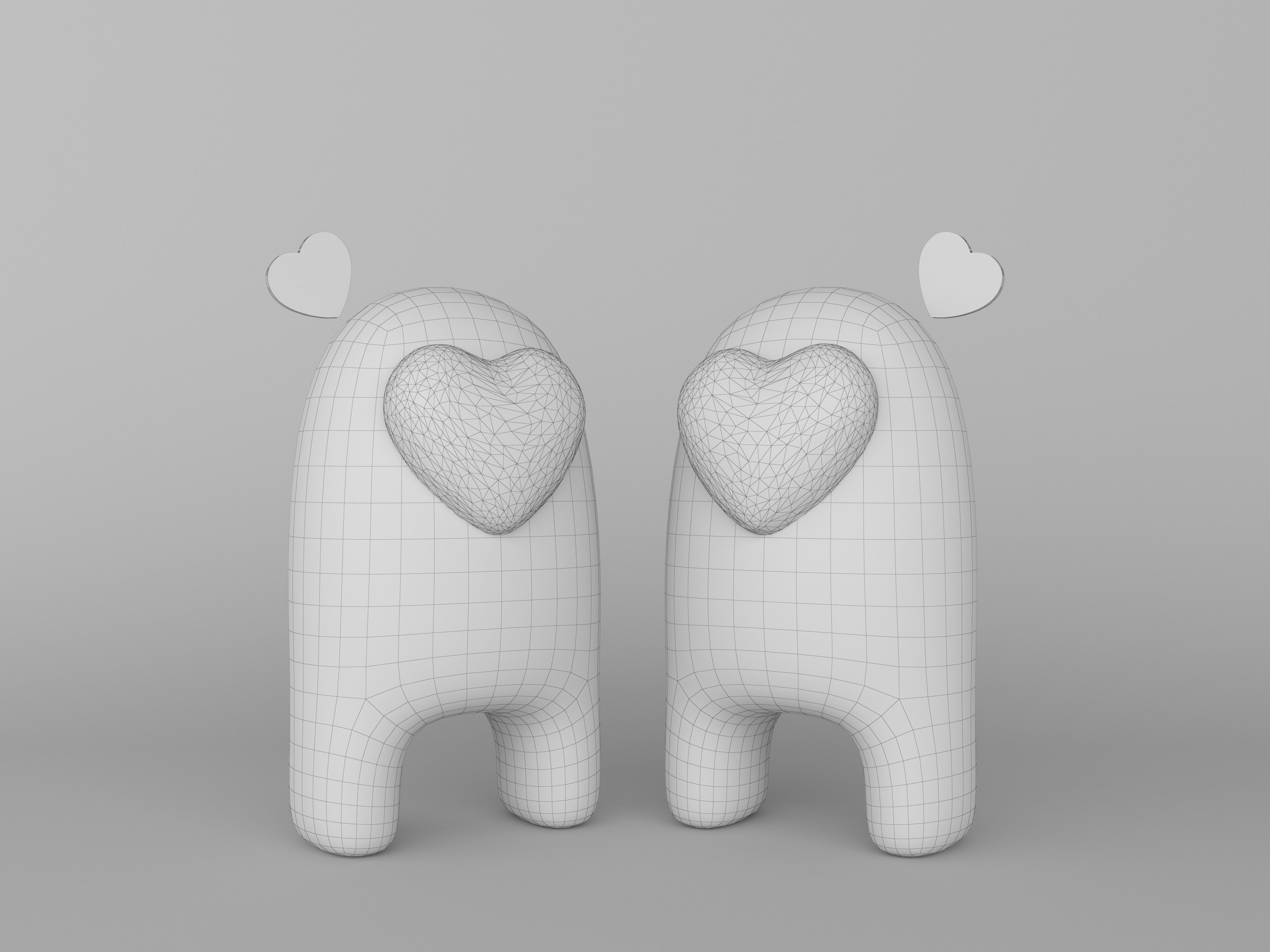 Valentines Day Among Us Collection of 10 Low-poly 3D model_7