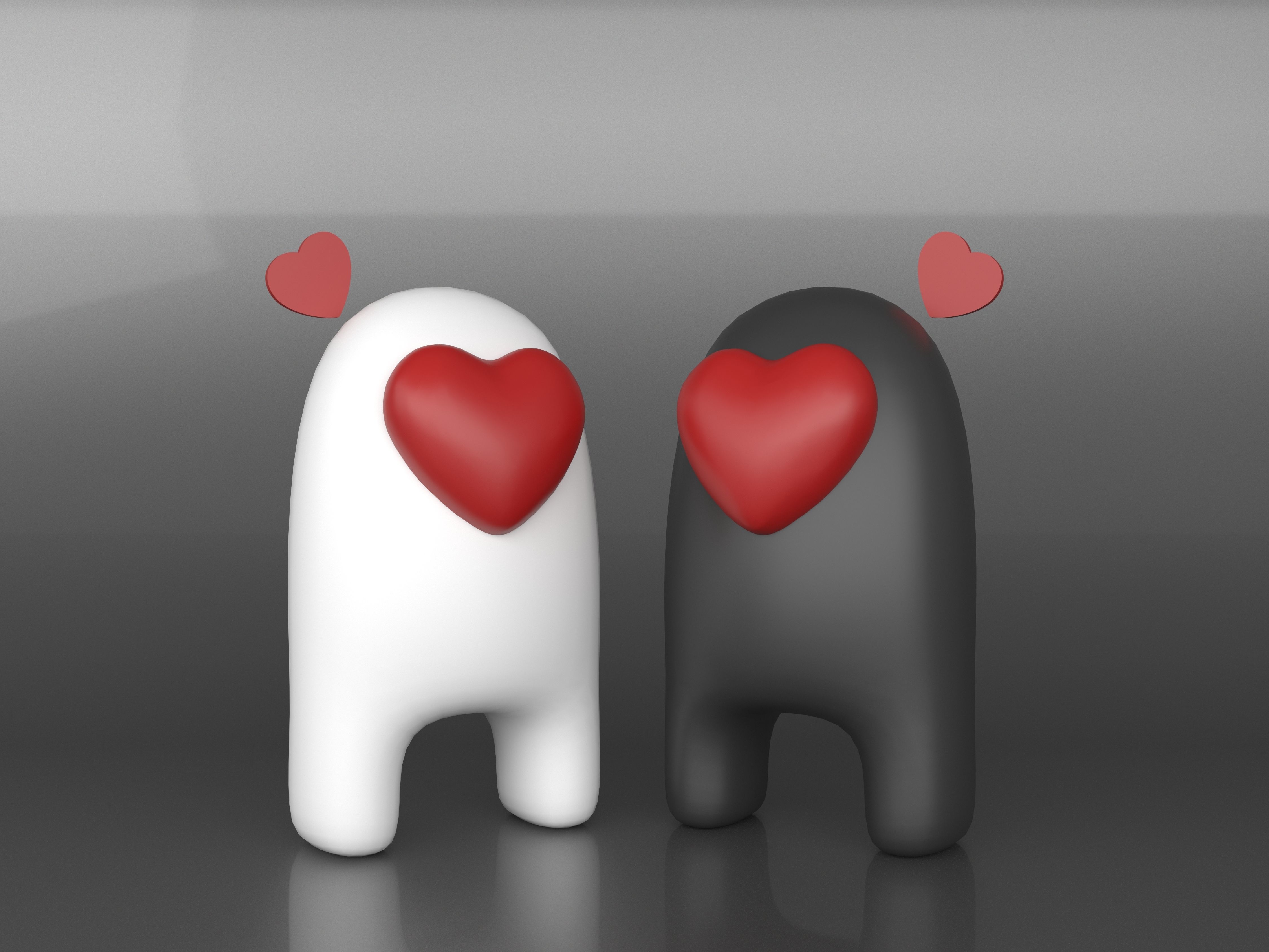 Valentines Day Among Us Collection of 10 Low-poly 3D model_9