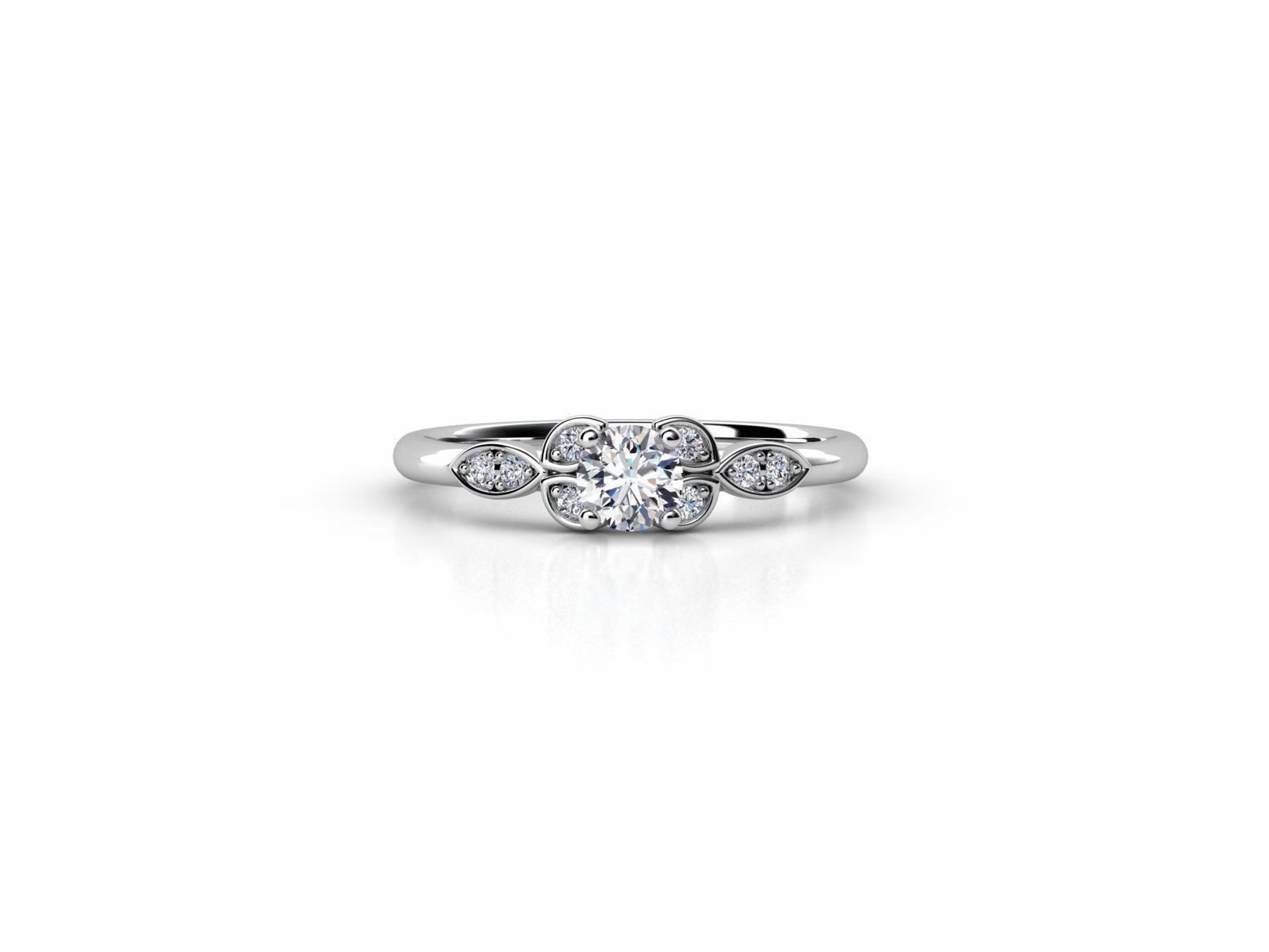 ZDR088 engagement ring with diamonds 3D print model_3