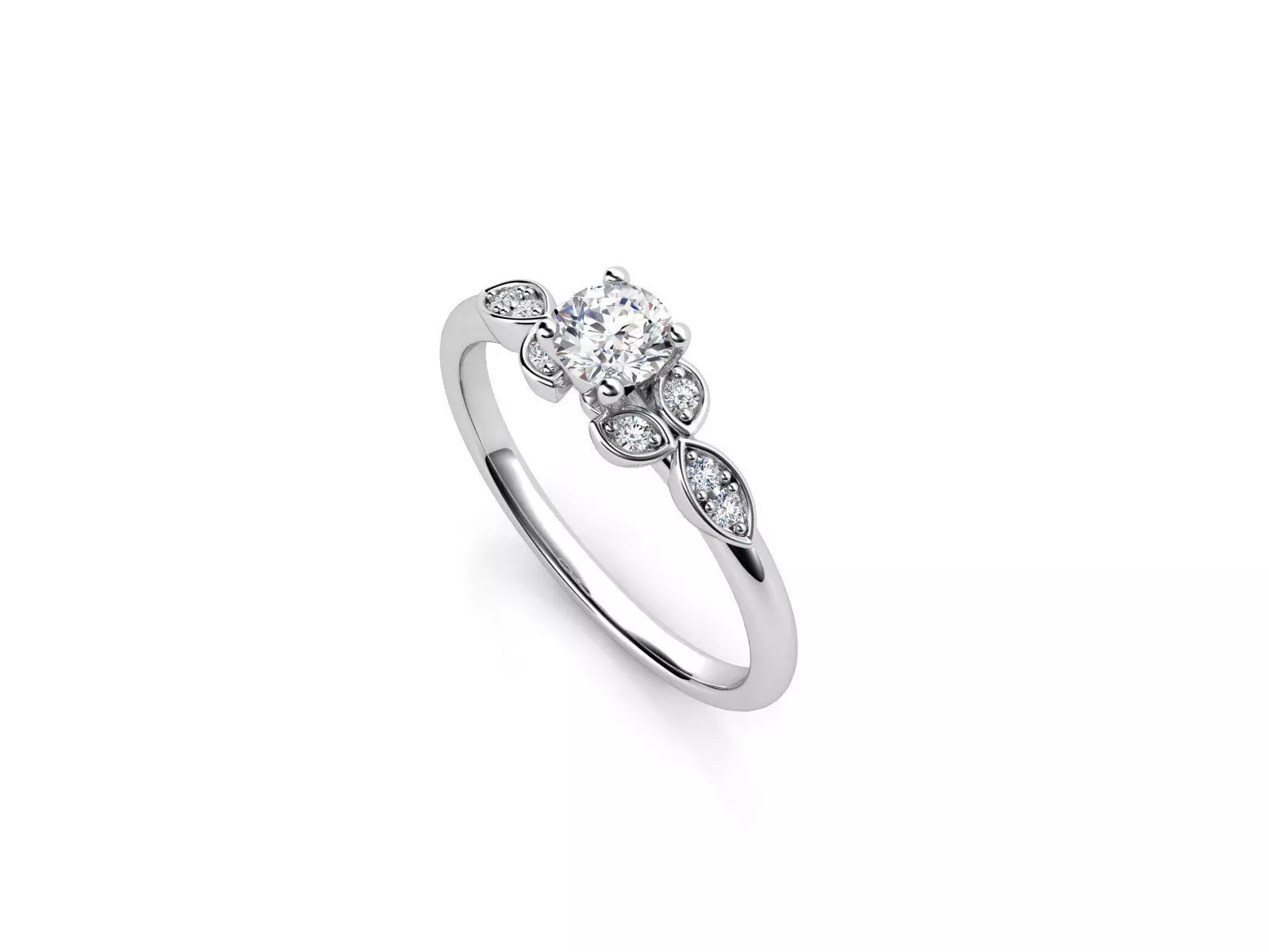 ZDR088 engagement ring with diamonds 3D print model_0