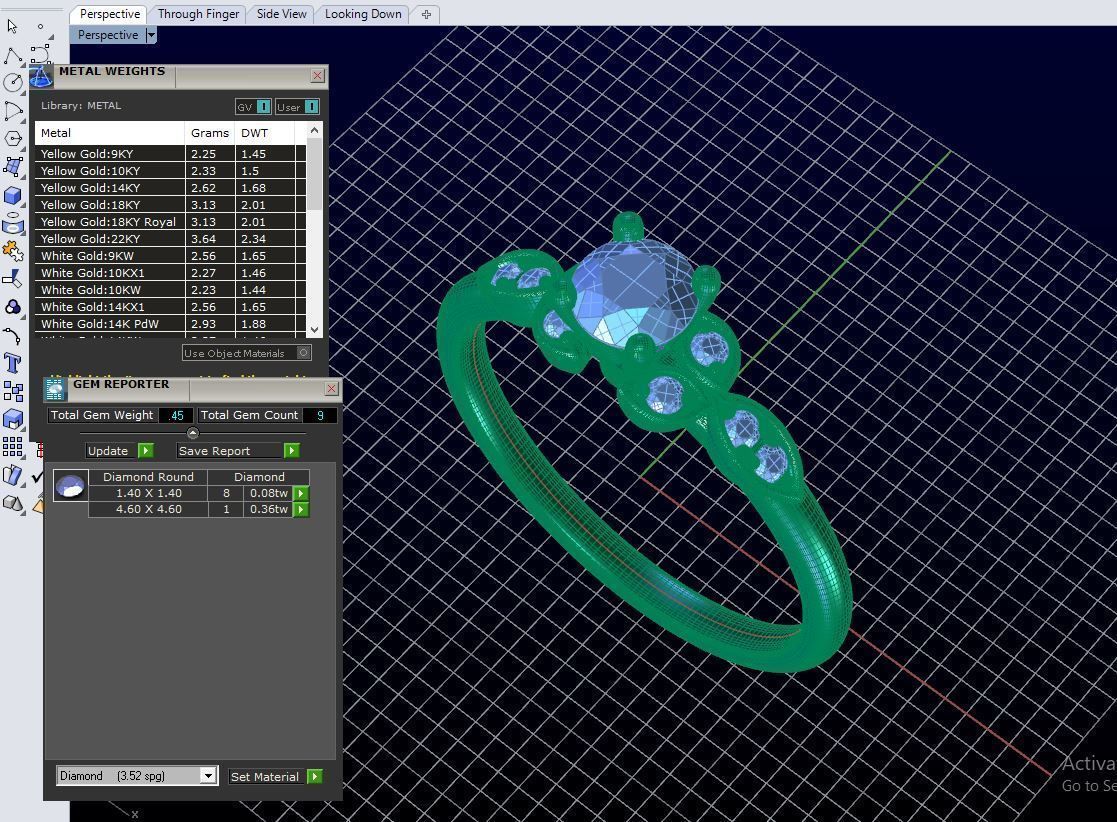 ZDR088 engagement ring with diamonds 3D print model_4
