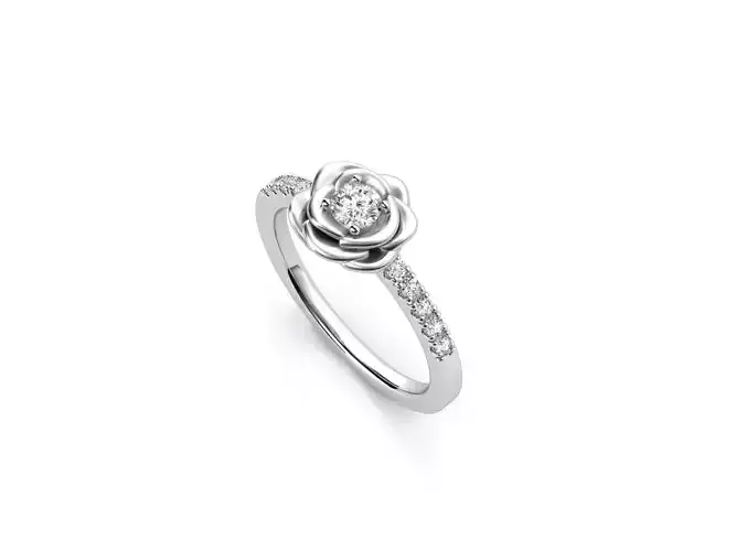 ZDR088 engagement ring with diamonds
