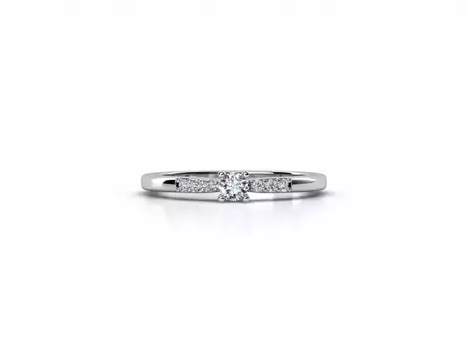 ZDR091 diamond engagement ring gold