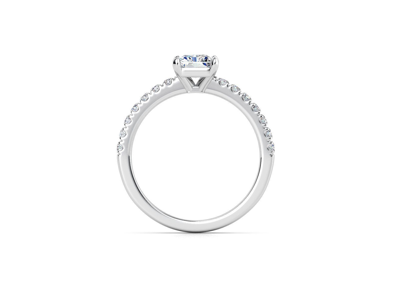 ZDR093 princess cut diamond engagement ring 3D print model_3