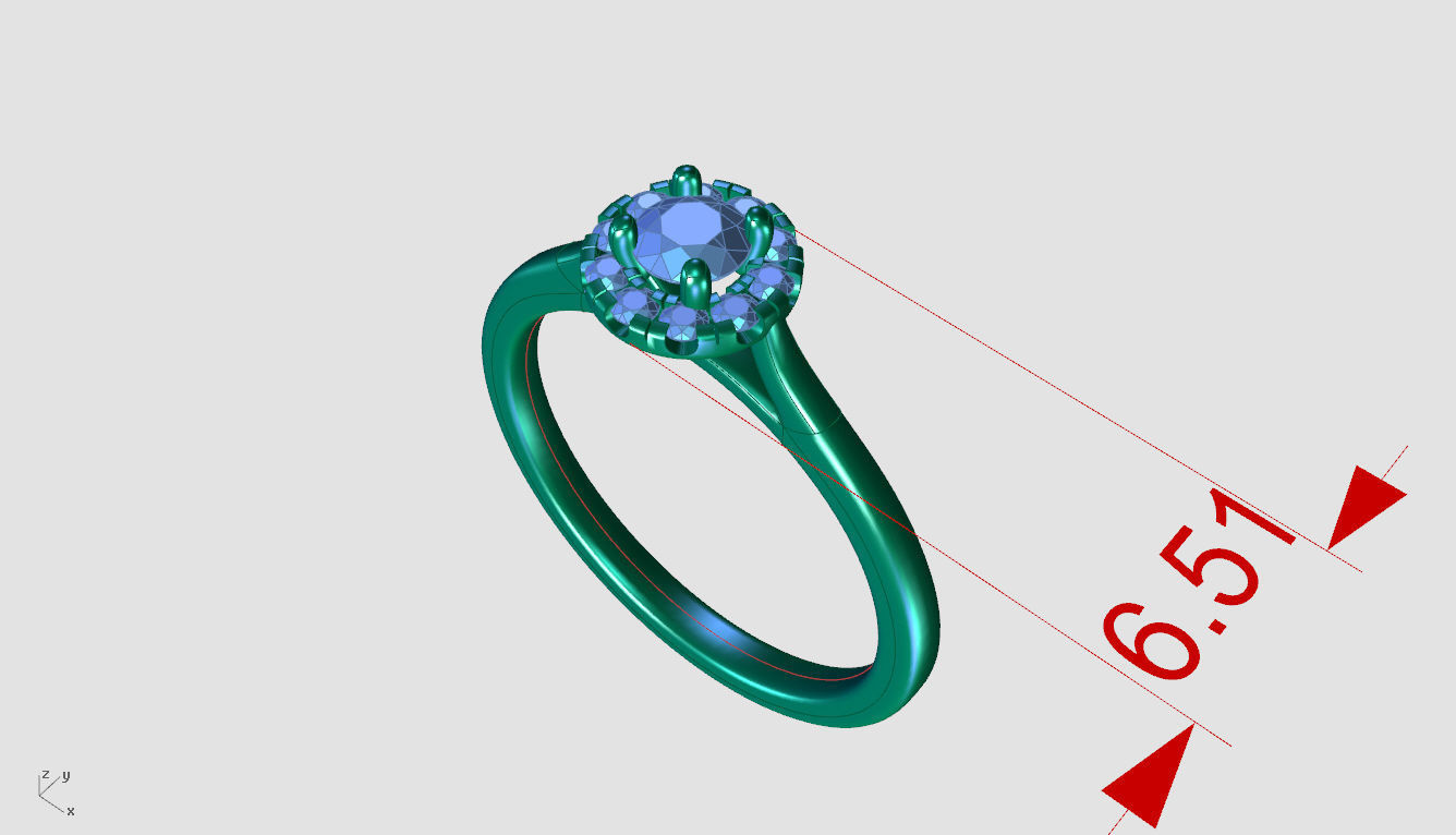 ZDR0100 oval diamond engagement ring 3D print model_5