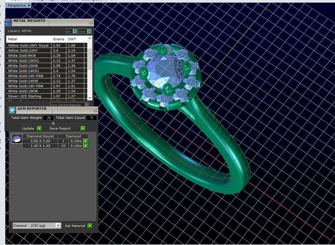 ZDR0100 oval diamond engagement ring 3D print model_4