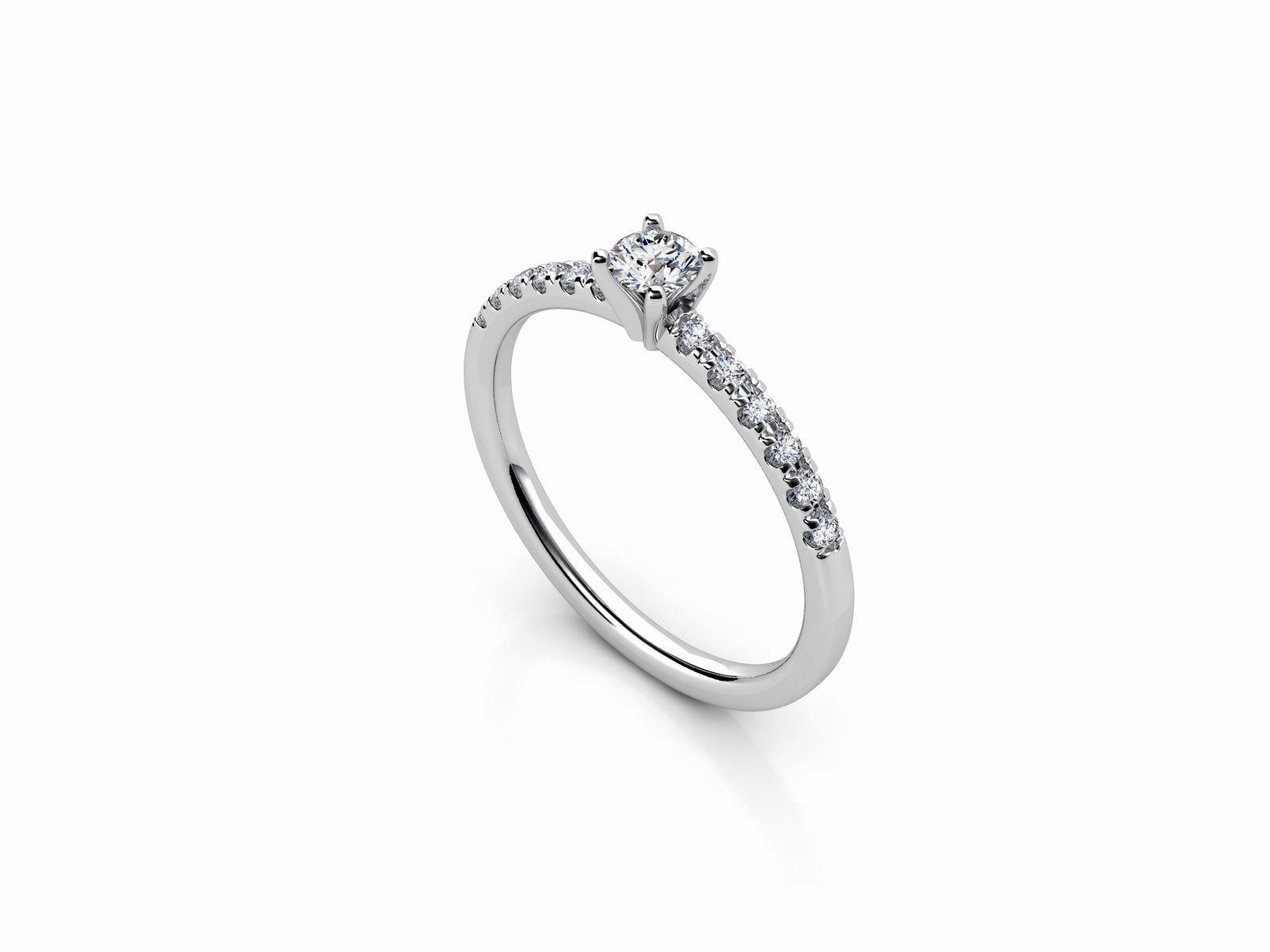 ZDR0101 diamond engagement ring gold 3D print model_1