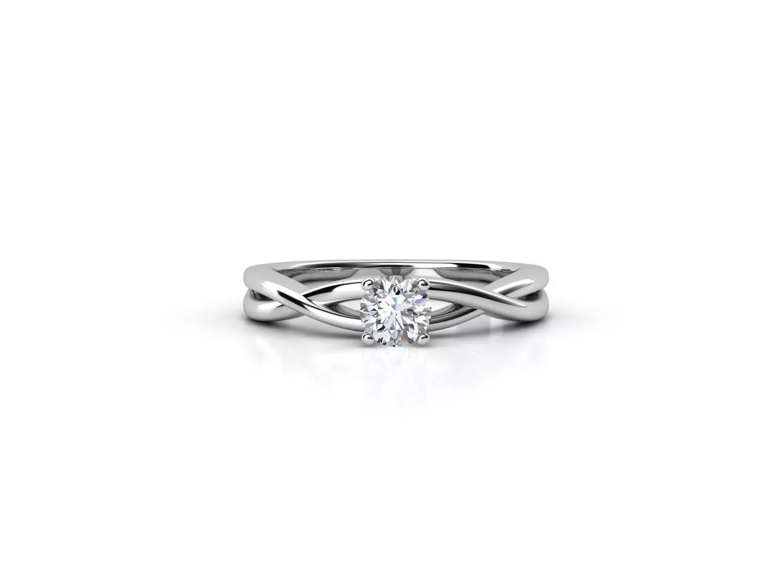 ZDR0102 engagement ring with diamond in middle 3D print model_0