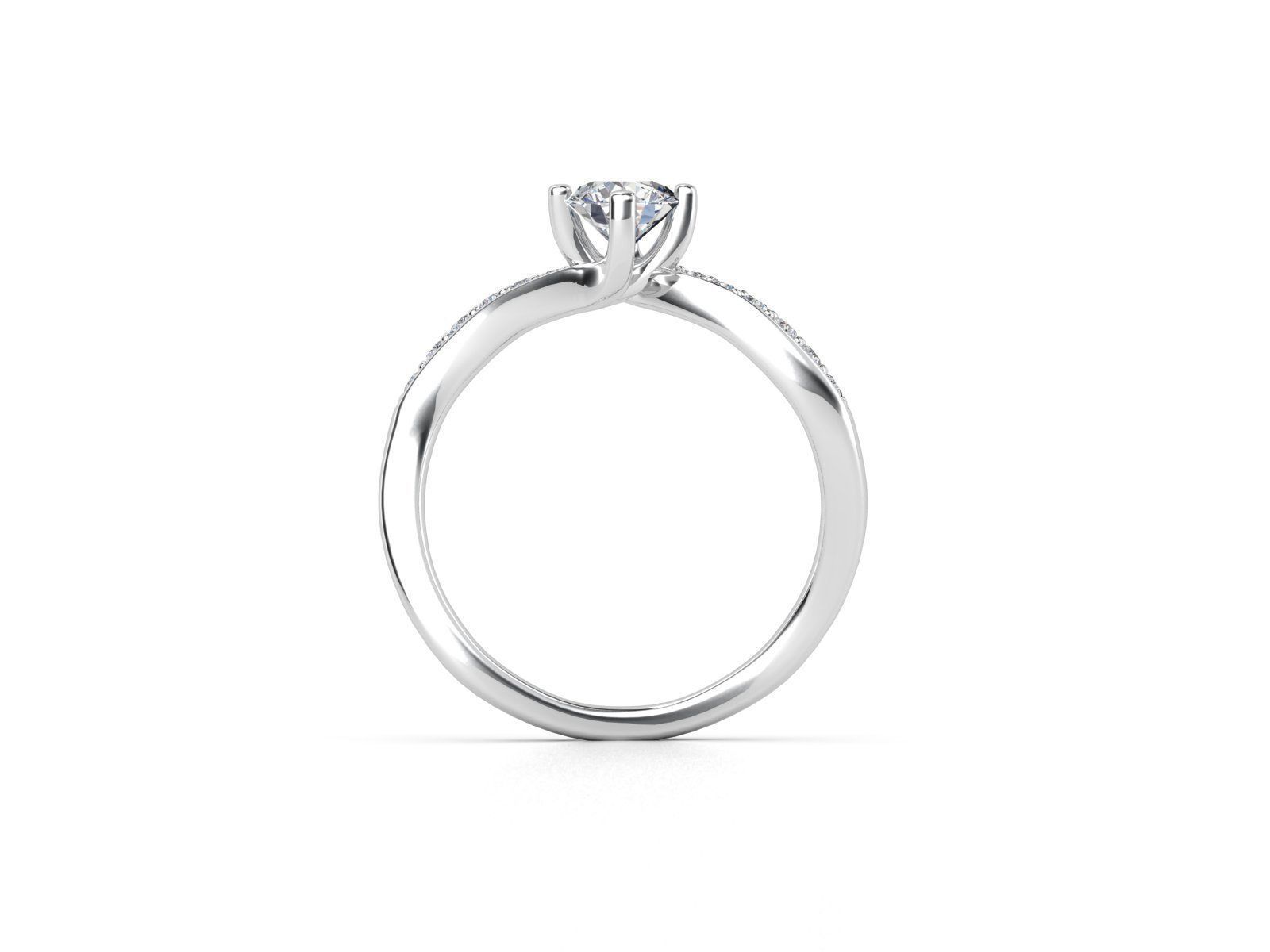 ZDR106 two diamond ring set gold 3D print model_5