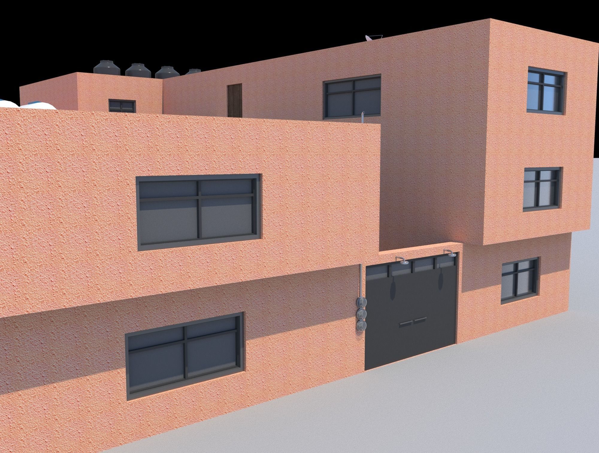 Pack of 20 Buildings Low-poly 3D model_28