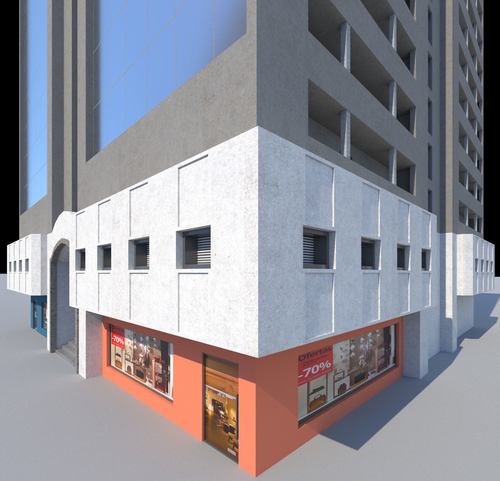 Pack of 20 Buildings Low-poly 3D model_50