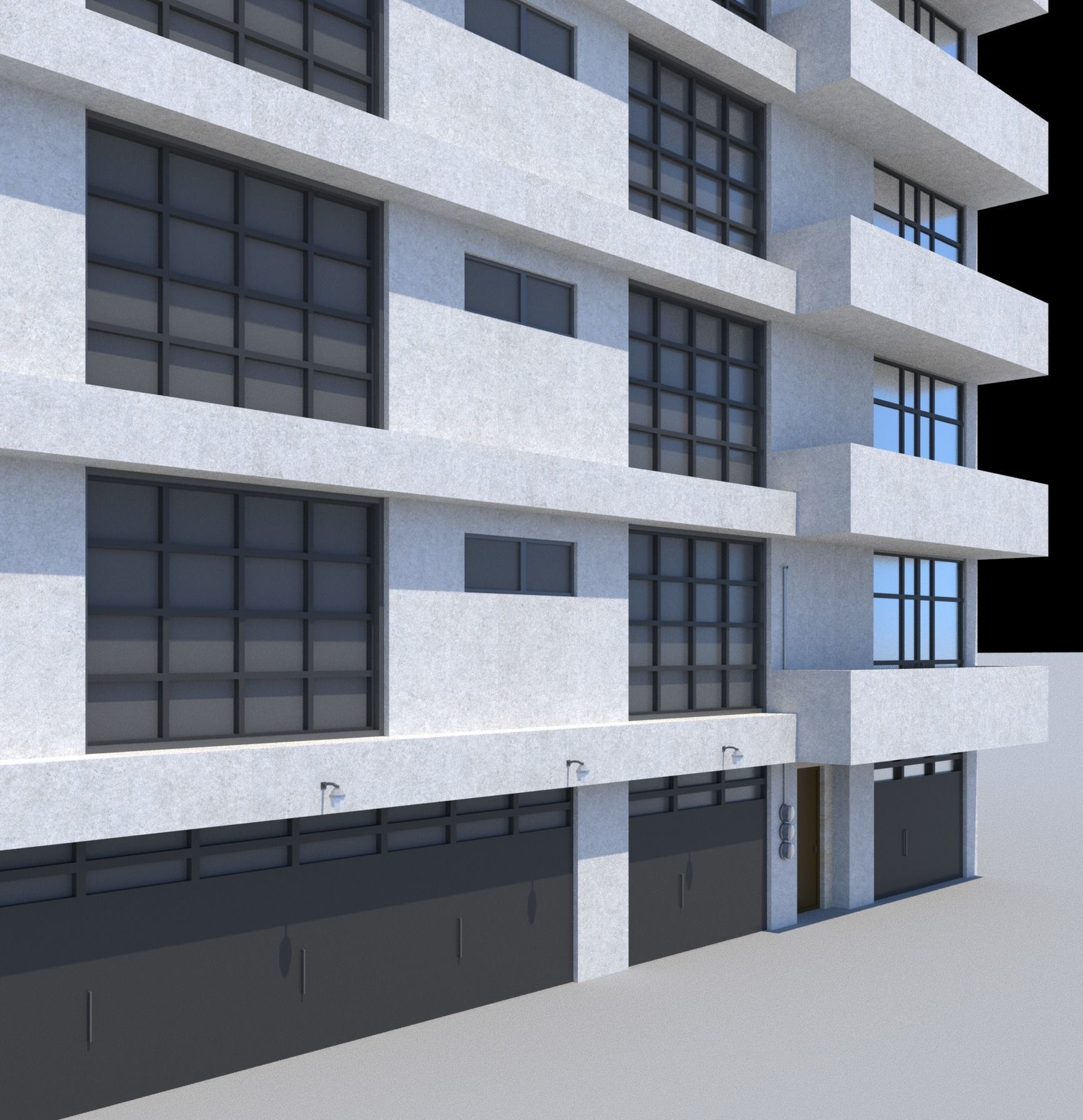 Pack of 20 Buildings Low-poly 3D model_32