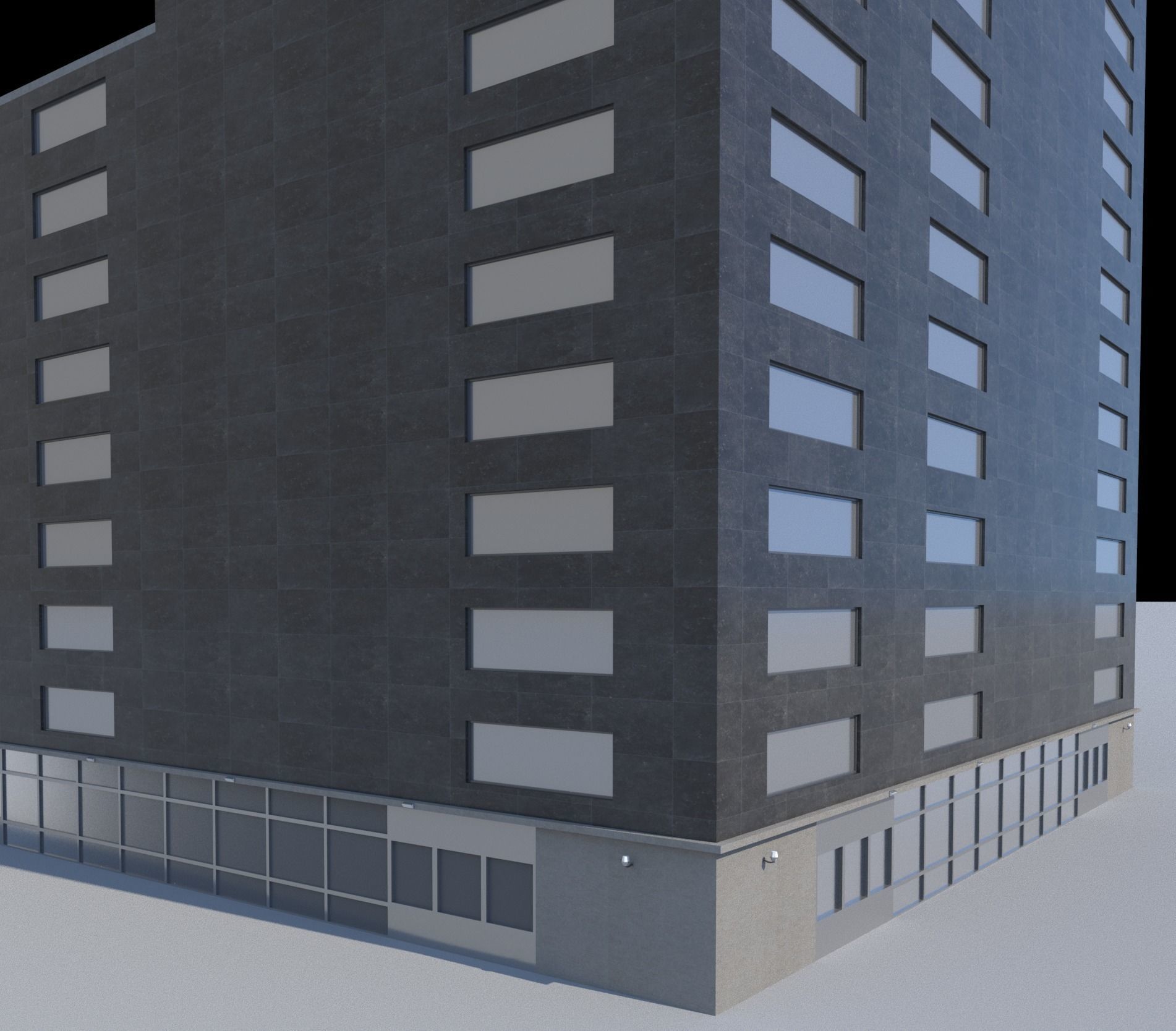 Pack of 20 Buildings Low-poly 3D model_36