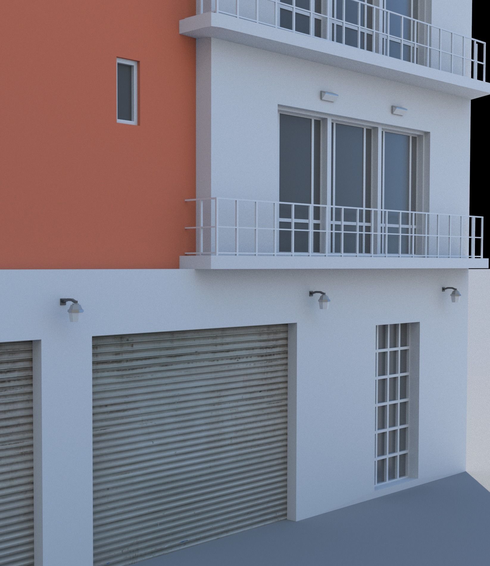 Pack of 20 Buildings Low-poly 3D model_19