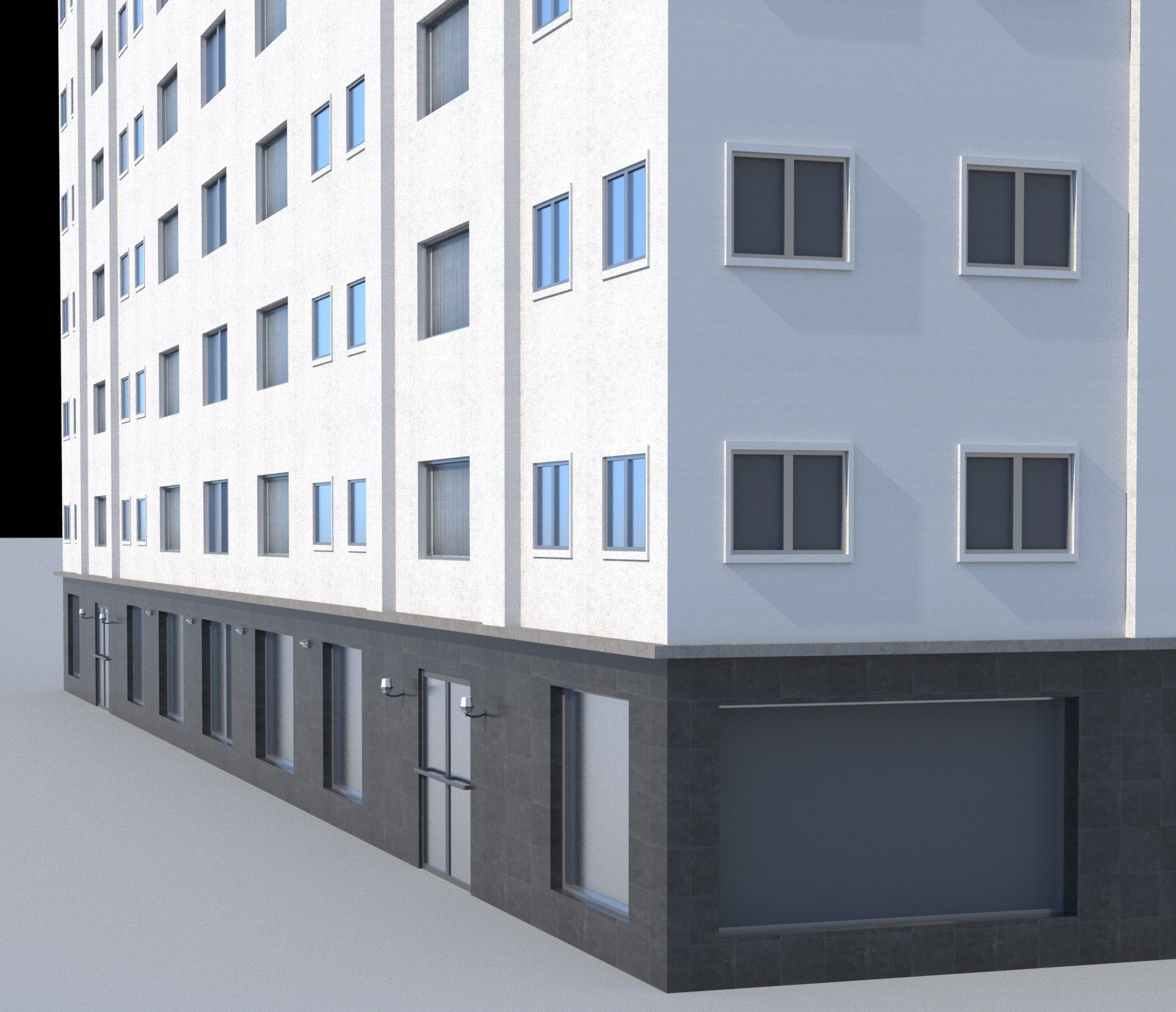 Pack of 20 Buildings Low-poly 3D model_47