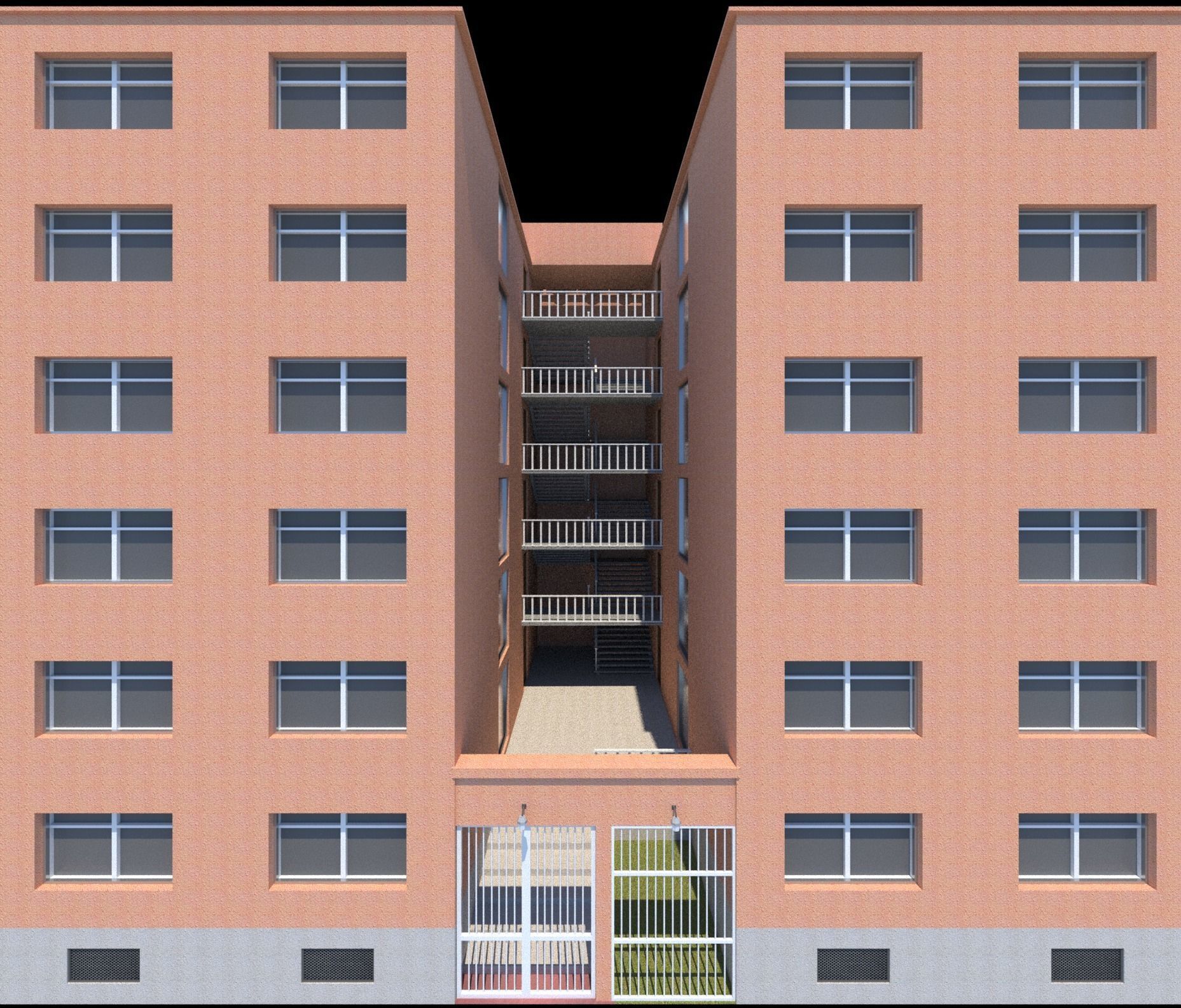 Pack of 20 Buildings Low-poly 3D model_4