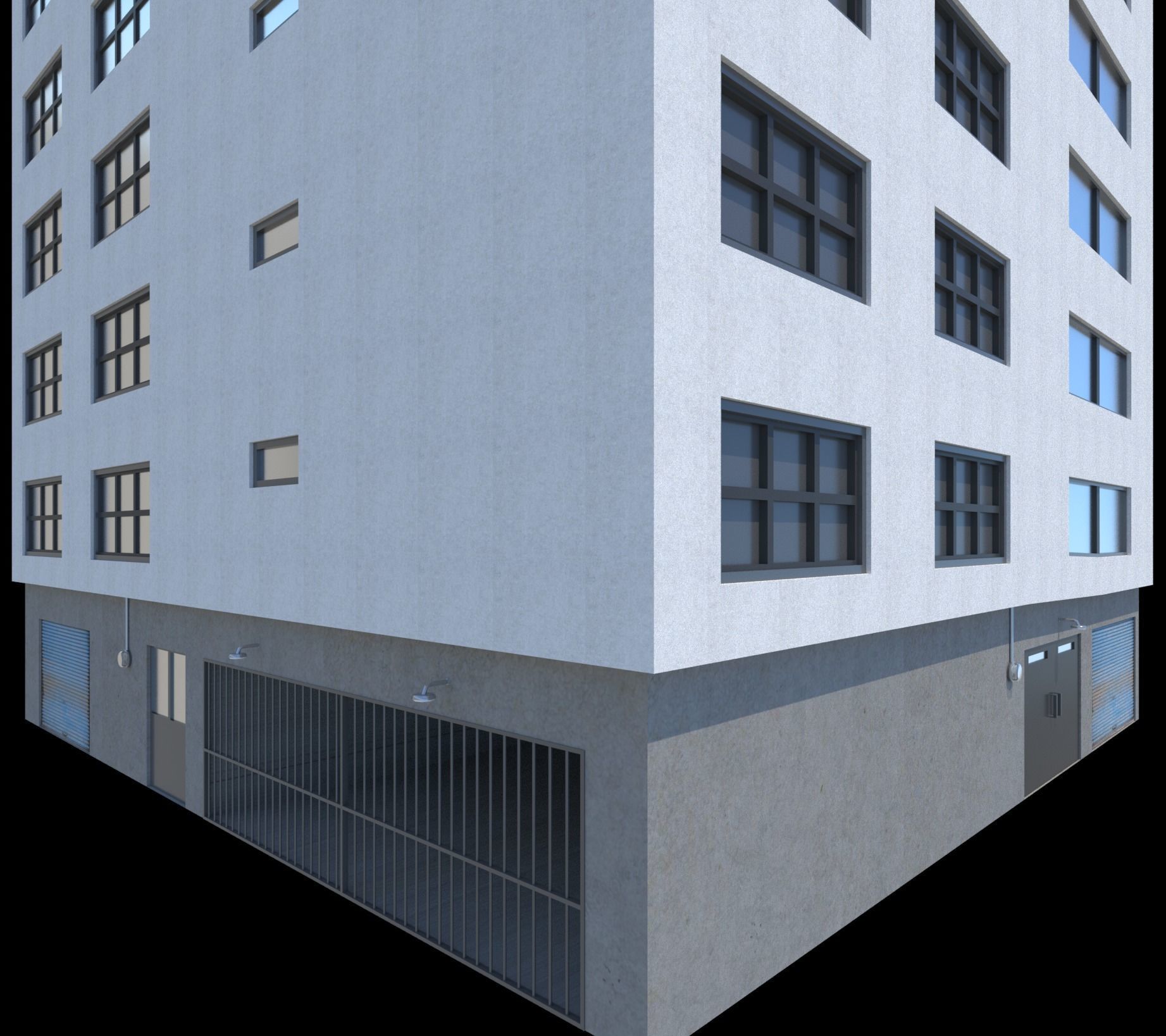 Pack of 20 Buildings Low-poly 3D model_8