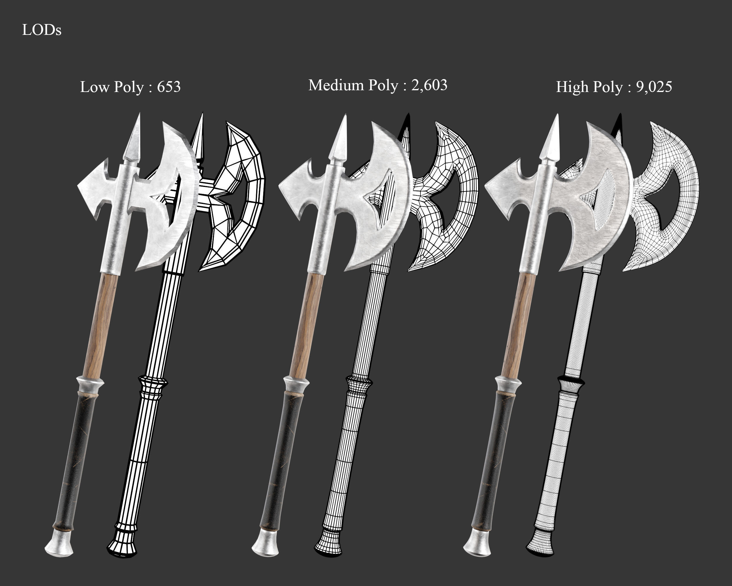 Medieval Collection Weapons Axes _13