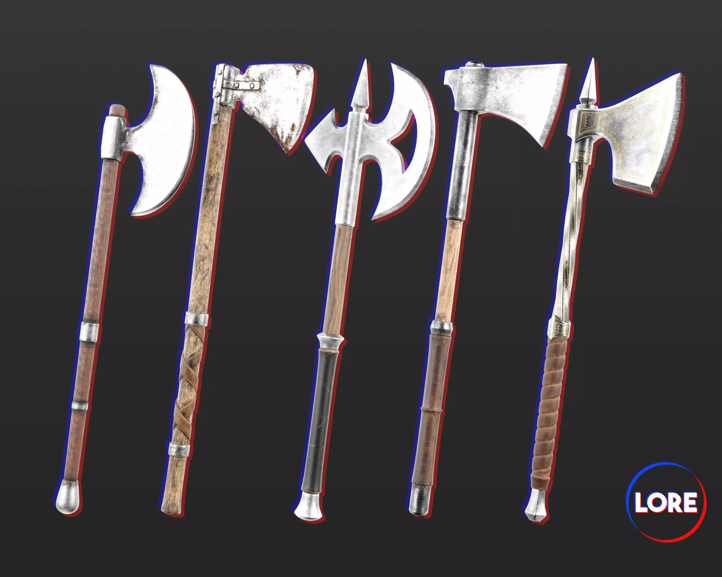 Medieval Collection Weapons Axes _0