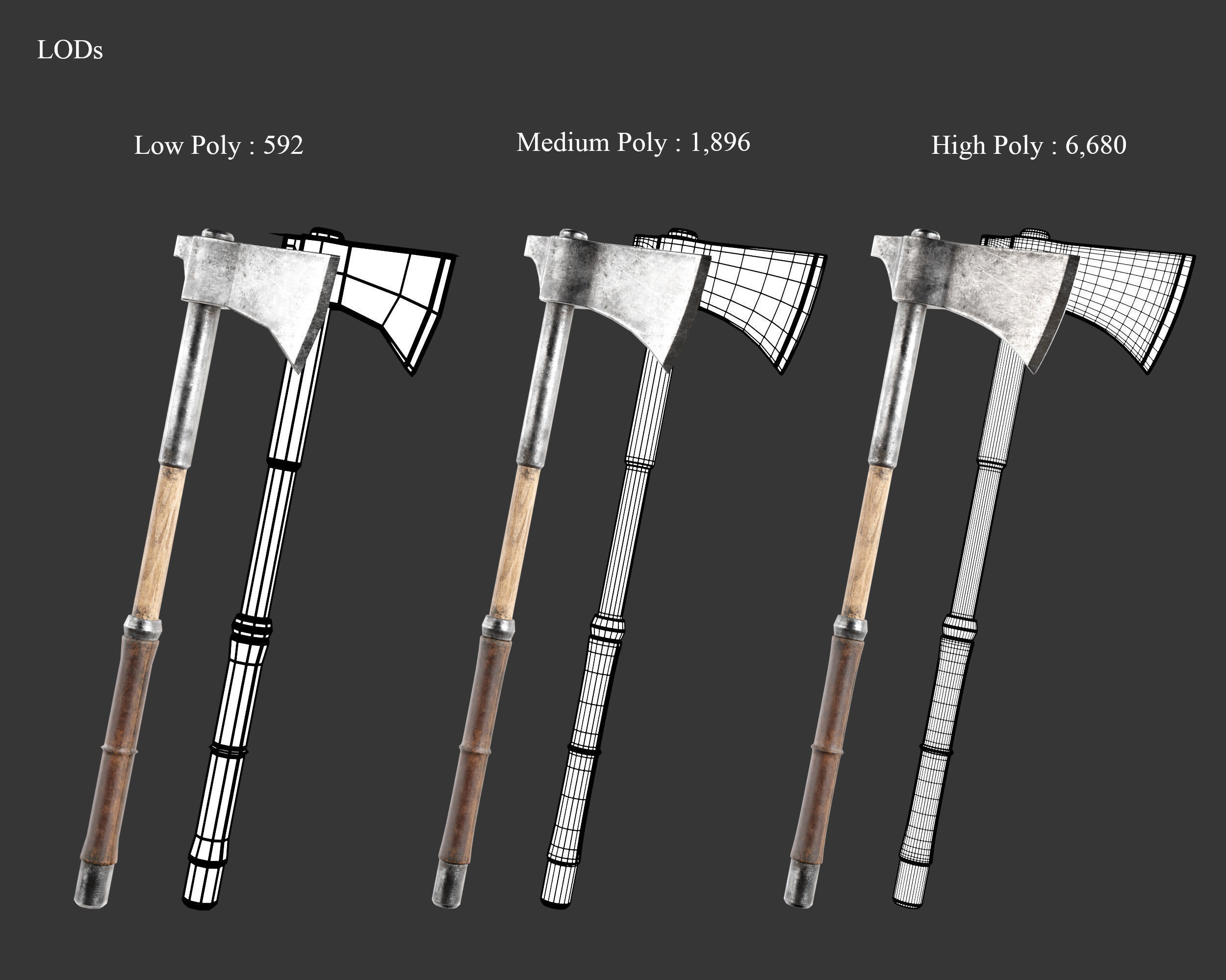 Medieval Collection Weapons Axes _18