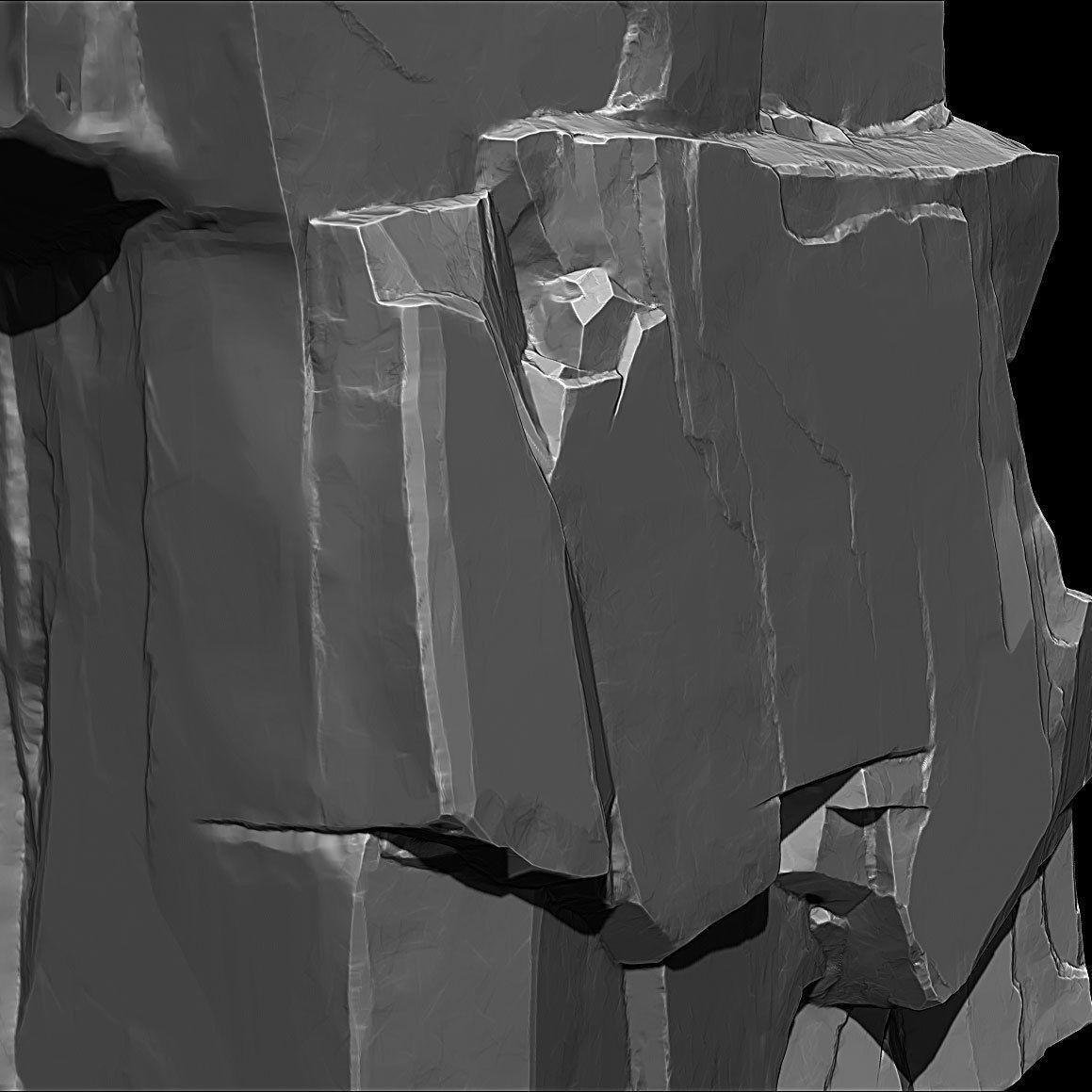 High Poly Rock 3D model_5