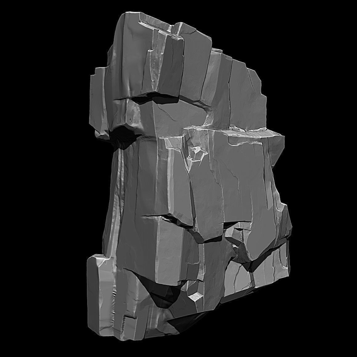 High Poly Rock 3D model_1
