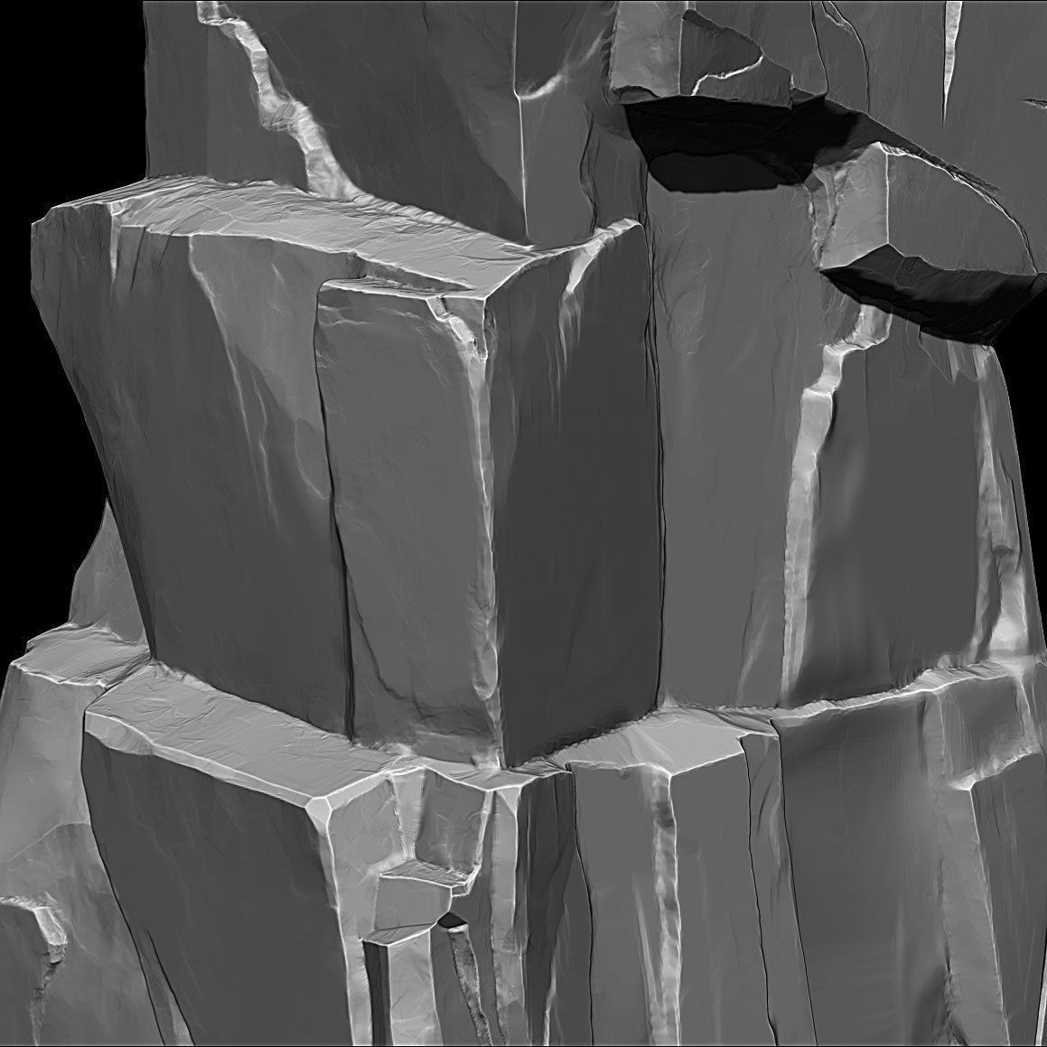 High Poly Rock 3D model_4