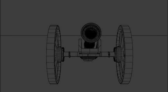 fully customizable cannon  Low-poly 3D model_11
