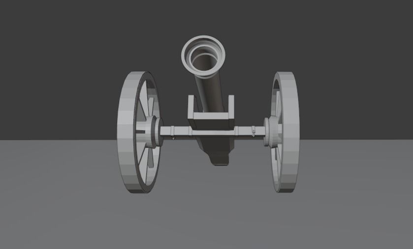 fully customizable cannon  Low-poly 3D model_8