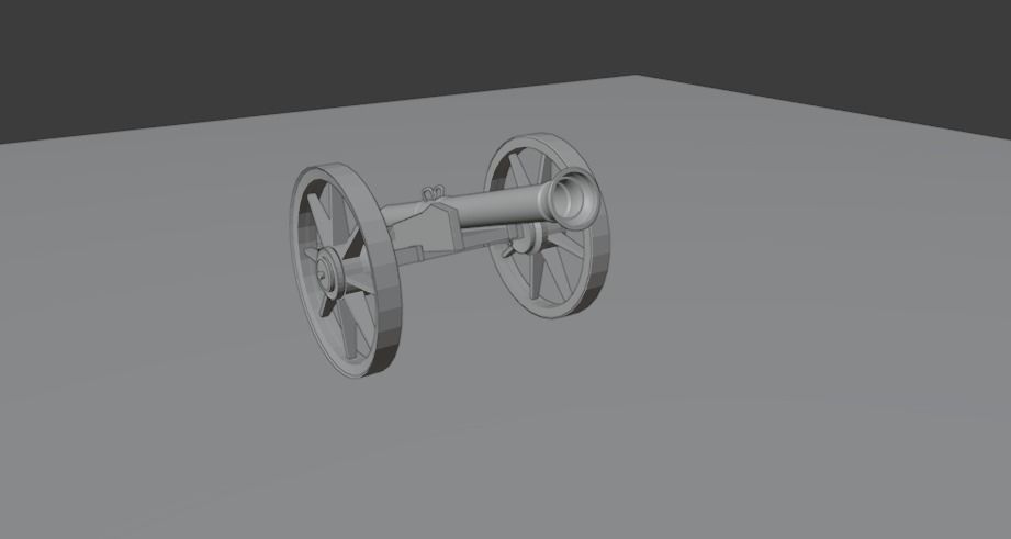 fully customizable cannon  Low-poly 3D model_7