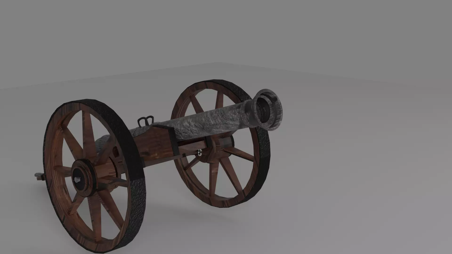 fully customizable cannon  Low-poly 3D model_0