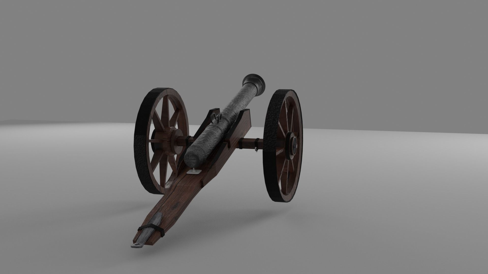 fully customizable cannon  Low-poly 3D model_3