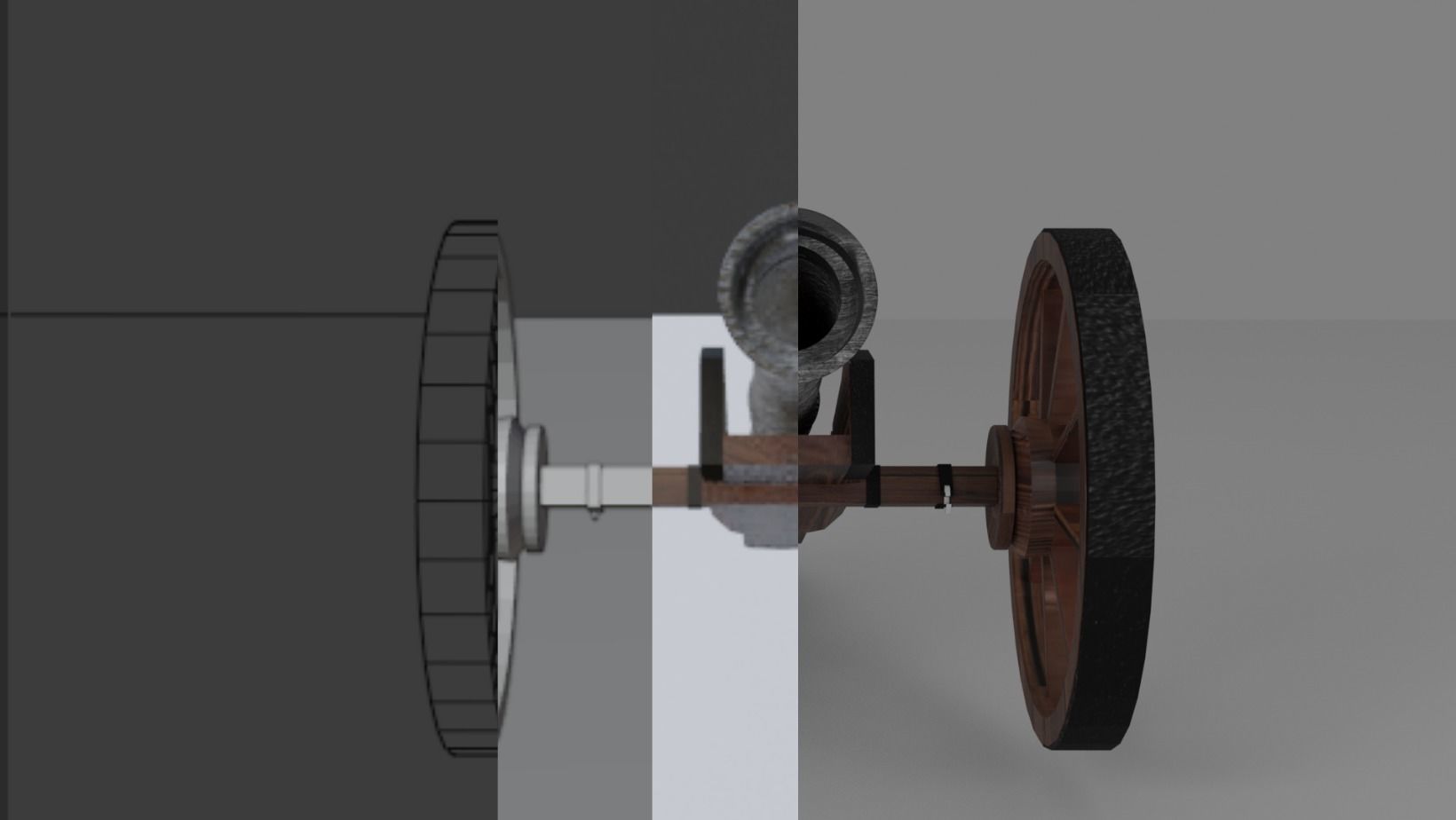 fully customizable cannon  Low-poly 3D model_1