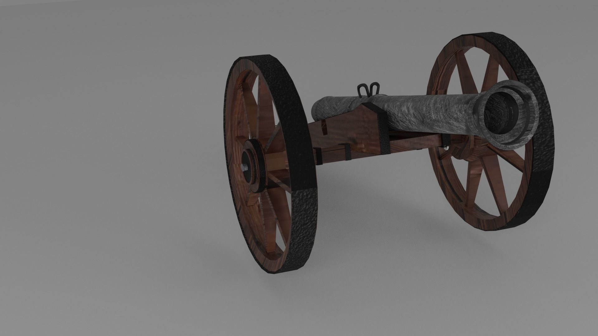 fully customizable cannon  Low-poly 3D model_2