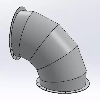 D250 Air Duct - Full CAD design Free 3D model