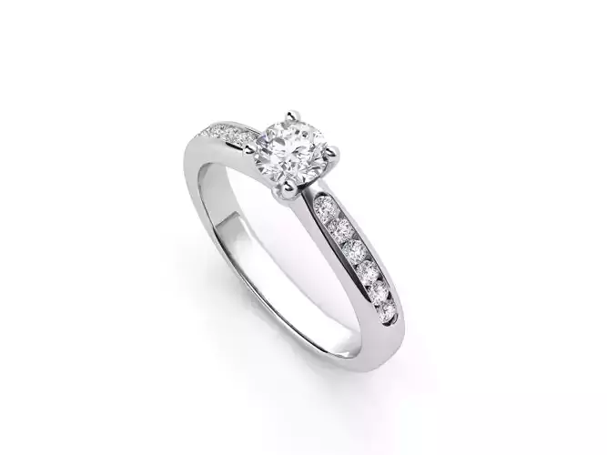ZDR0107 diamond engagement ring gold
